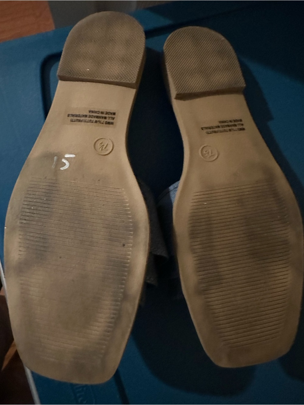 Report Denim Ruffle Slide Sandals - Picture 4 of 4